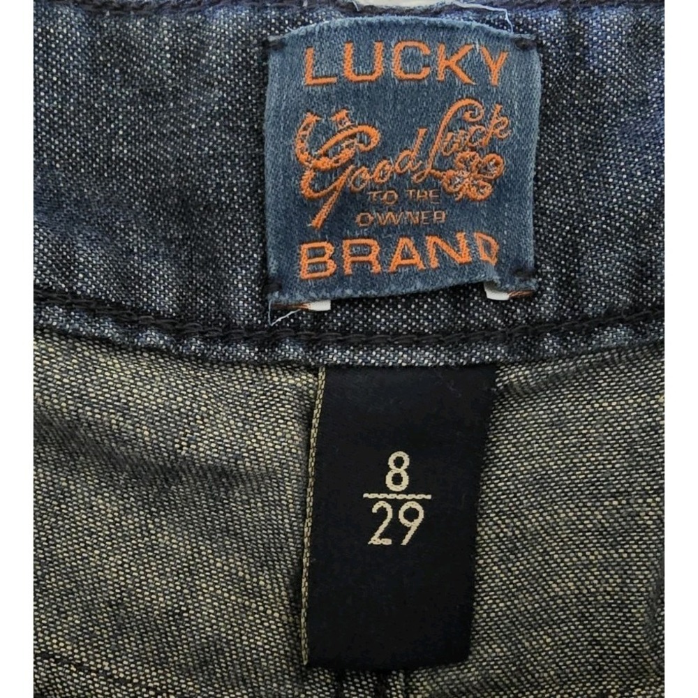 Lucky Brand Womens Pleated Denim Jean Shorts Size 8/29 with Belt - Picture 4 of 6